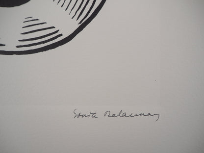 Sonia DELAUNAY : Robe Graphique Art Deco - Lithographie signée