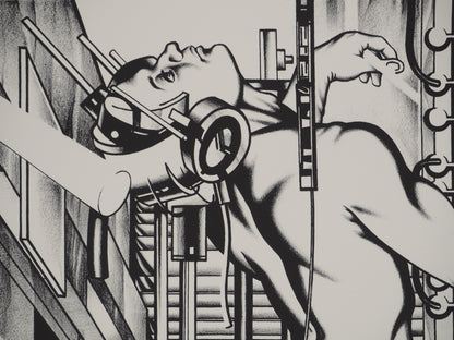 Francisco MELO : Nu futuriste - Lithographie originale signée