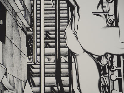Francisco MELO : Nu futuriste - Lithographie originale signée
