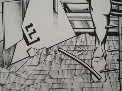 Francisco MELO : Nu futuriste - Lithographie originale signée