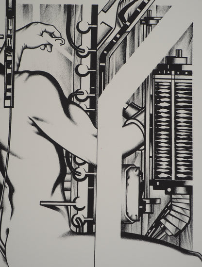 Francisco MELO : Nu futuriste - Lithographie originale signée