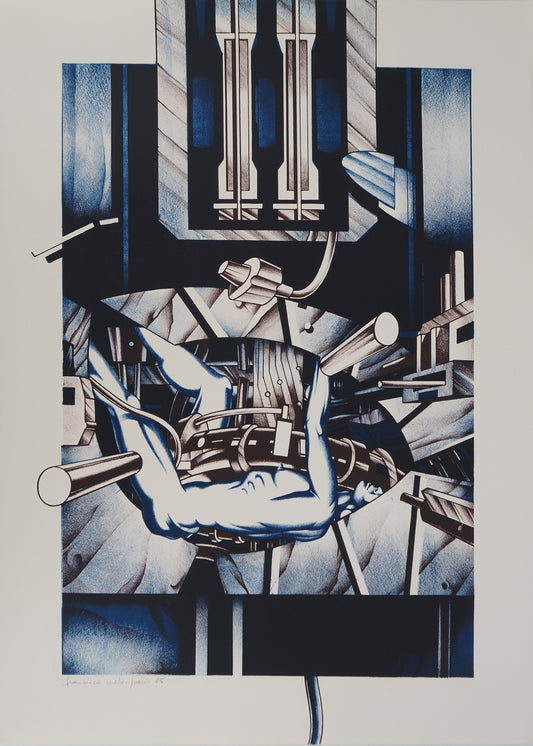 Francisco MELO : Composition mécanique - Lithographie originale signée