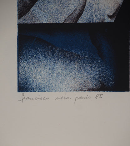 Francisco MELO : Composition mécanique - Lithographie originale signée