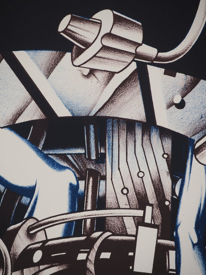 Francisco MELO : Composition mécanique - Lithographie originale signée