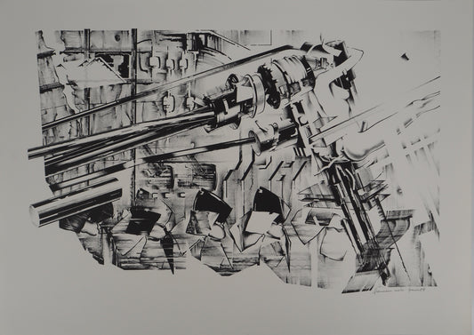 Francisco MELO : Composition futuriste - Lithographie originale signée