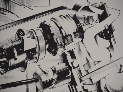 Francisco MELO : Composition futuriste - Lithographie originale signée