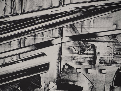 Francisco MELO : Composition futuriste - Lithographie originale signée