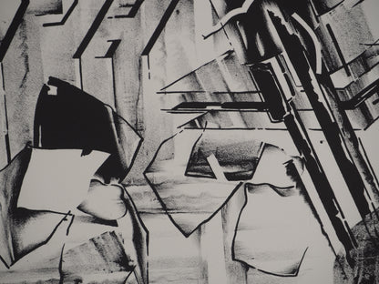 Francisco MELO : Composition futuriste - Lithographie originale signée