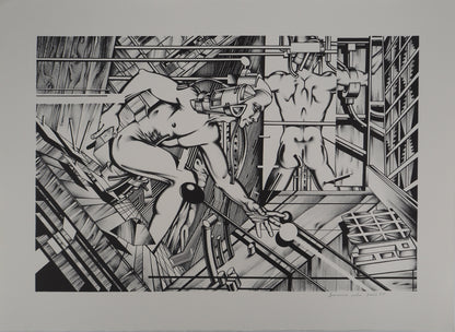 Francisco MELO : Surhomme - Lithographie originale signée