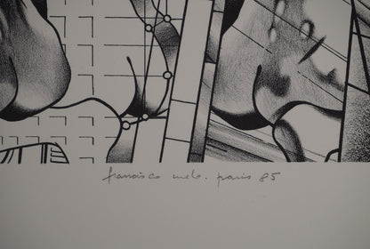 Francisco MELO : Guerriers futuristes - Lithographie originale signée