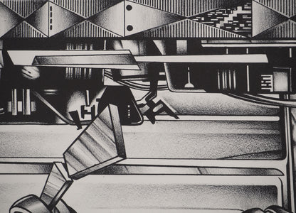 Francisco MELO : Guerriers futuristes - Lithographie originale signée