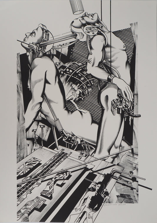 Francisco MELO : Couple de Cyborgs - Lithographie originale signée