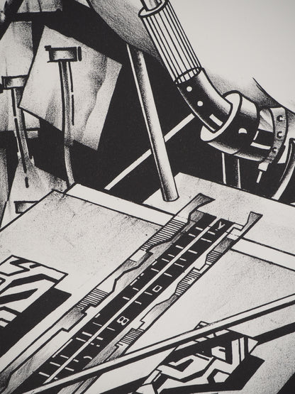 Francisco MELO : Couple de Cyborgs - Lithographie originale signée