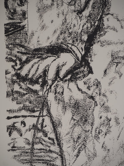 Leopoldo PRESAS : Jeune femme sur le sofa - Lithographie originale signée