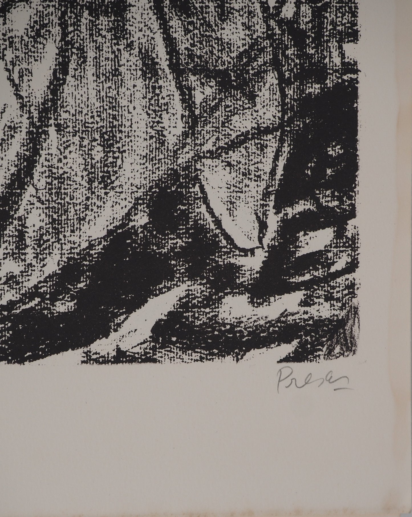 Leopoldo PRESAS : Jeune femme romantique - Lithographie originale signée