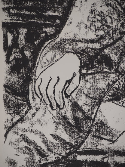 Leopoldo PRESAS : Jeune femme romantique - Lithographie originale signée