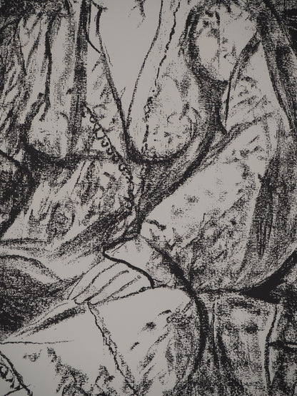 Leopoldo PRESAS : Jeune femme romantique - Lithographie originale signée