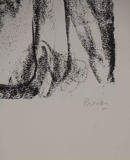 Leopoldo PRESAS : Jeune femme au chapeau - Lithographie originale signée