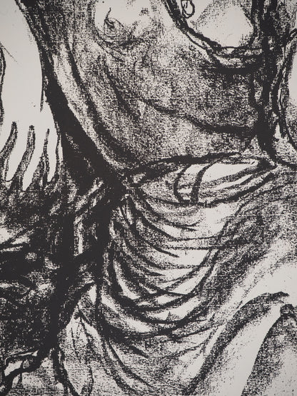 Leopoldo PRESAS : Jeune femme au chapeau - Lithographie originale signée