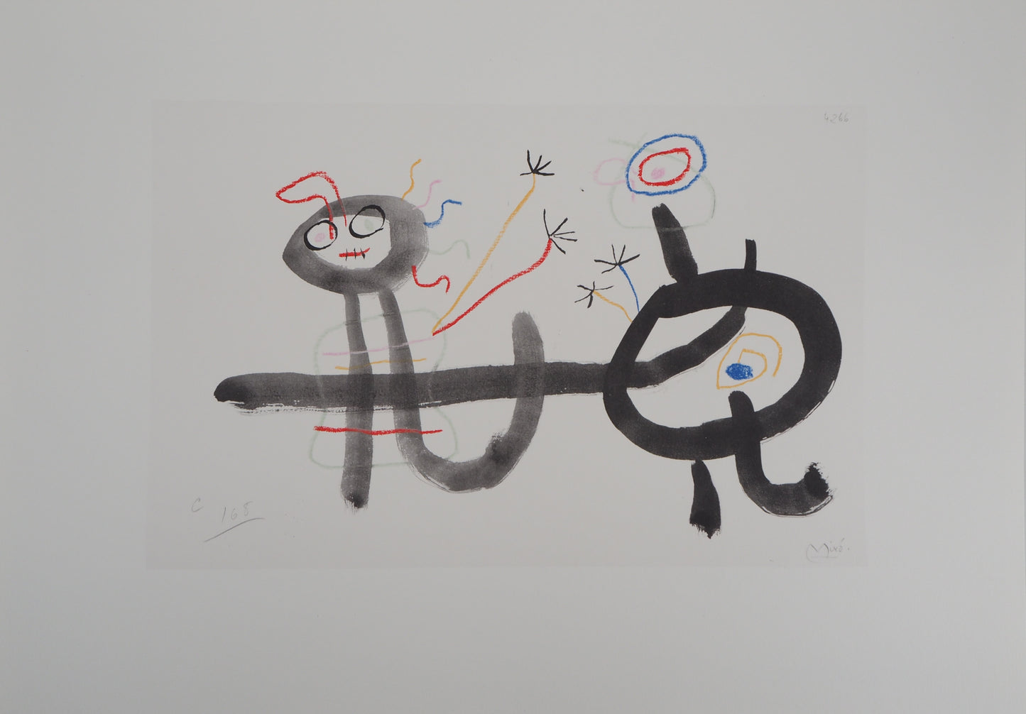 Joan MIRO : Les amoureux - Lithographie signée
