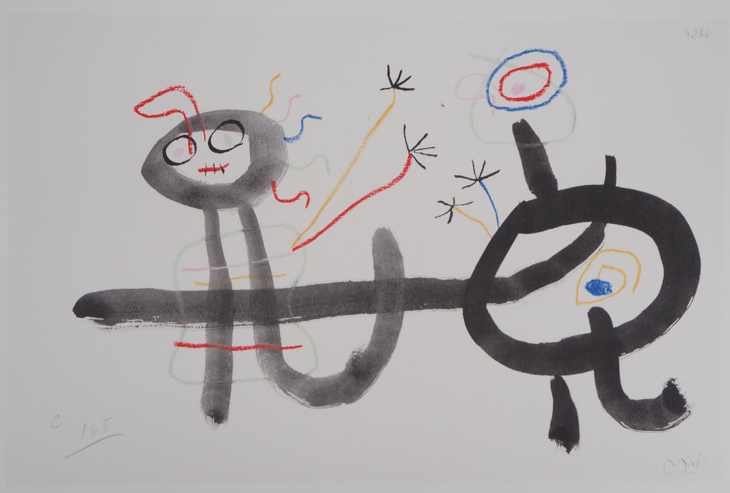 Joan MIRO : Les amoureux - Lithographie signée