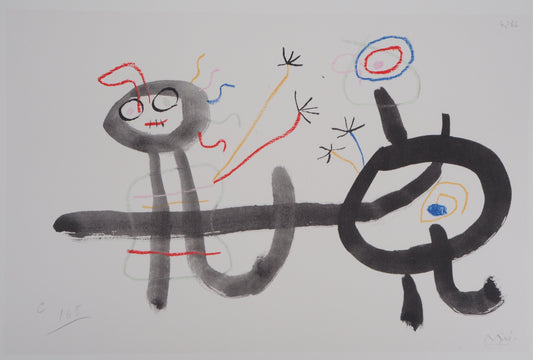 Joan MIRO : Les amoureux - Lithographie signée