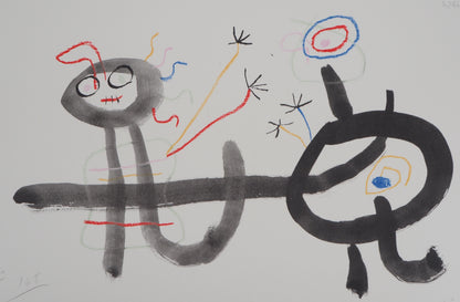 Joan MIRO : Les amoureux - Lithographie signée