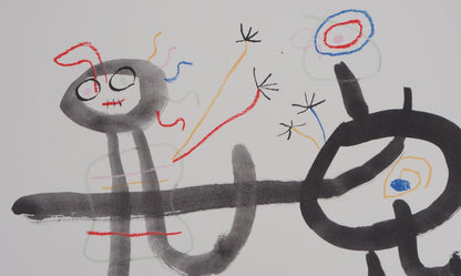 Joan MIRO : Les amoureux - Lithographie signée
