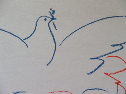 Pablo PICASSO : Couple à la colombe - Lithographie signée