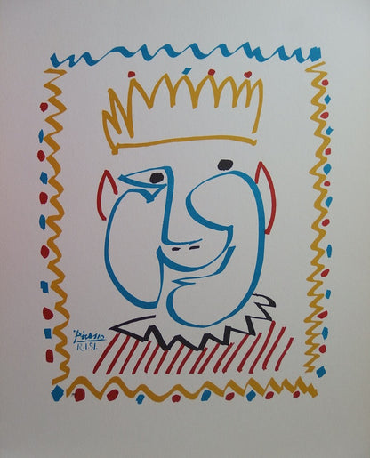 Pablo PICASSO : Carnaval, Le Roi - Lithographie signée
