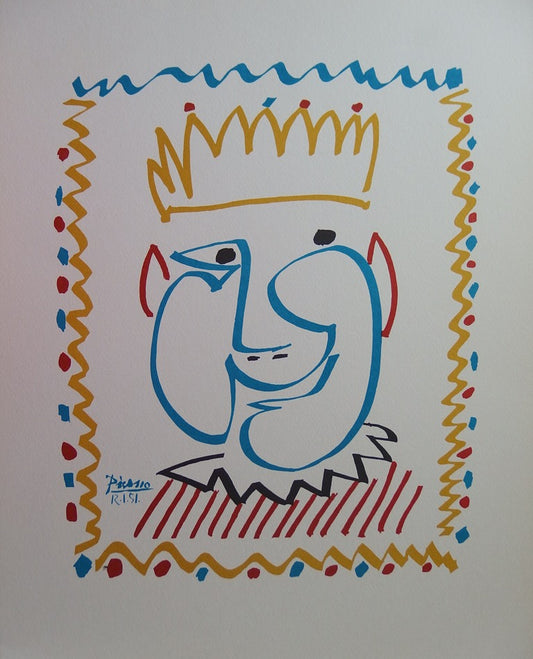 Pablo PICASSO : Carnaval, Le Roi - Lithographie signée