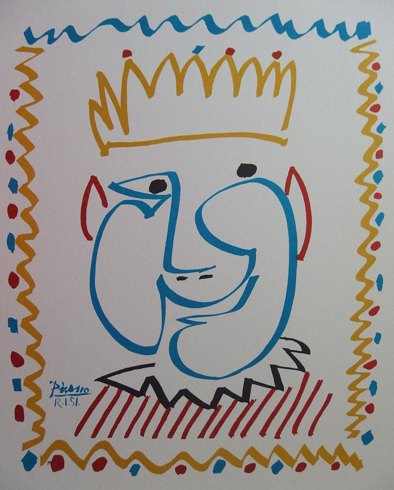 Pablo PICASSO : Carnaval, Le Roi - Lithographie signée