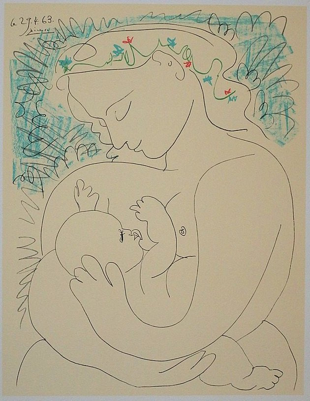 Pablo PICASSO : Maternité - Lithographie signée