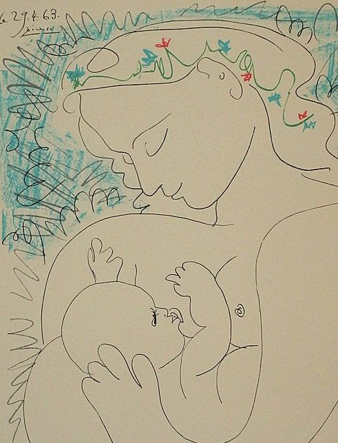 Pablo PICASSO : Maternité - Lithographie signée