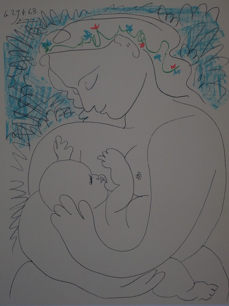 Pablo PICASSO : Maternité - Lithographie signée