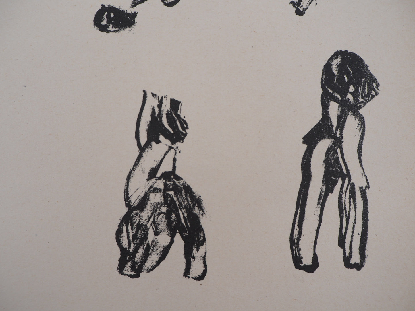 Henri MICHAUX : Lettrisme 10 figures - Lithographie originale