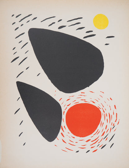 Joan MIRO : Poésie de l'espace : Formes en mouvement - Lithographie originale