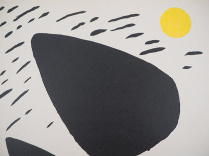 Joan MIRO : Poésie de l'espace : Formes en mouvement - Lithographie originale