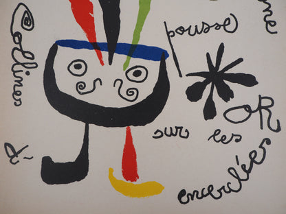 Joan MIRO : L’oiseau surréaliste - Lithographie originale