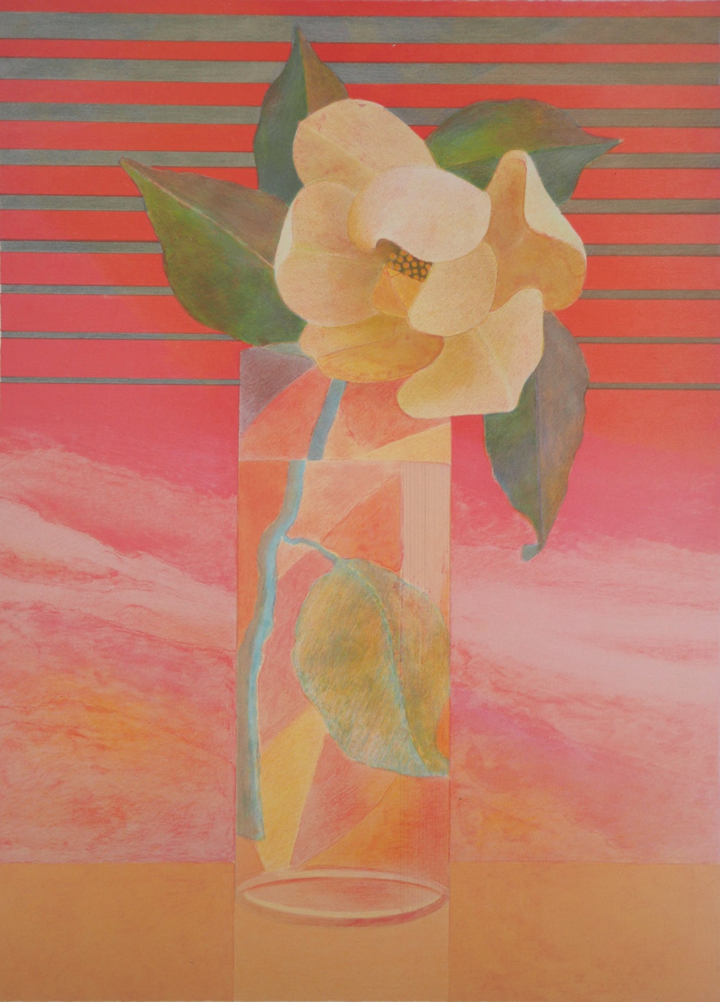 Pierre GARCIA FONS : Magnolia blanc - Lithographie originale signée et dédicacée