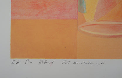 Pierre GARCIA FONS : Magnolia blanc - Lithographie originale signée et dédicacée
