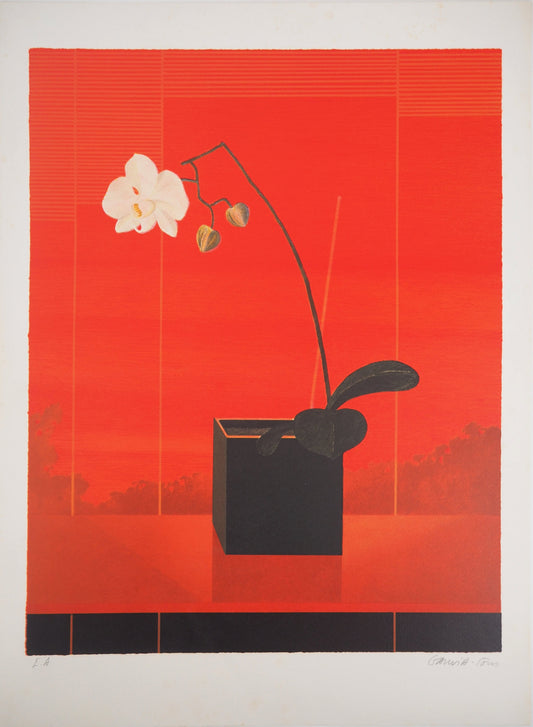 Pierre GARCIA FONS : L'orchidée - Lithographie originale signée