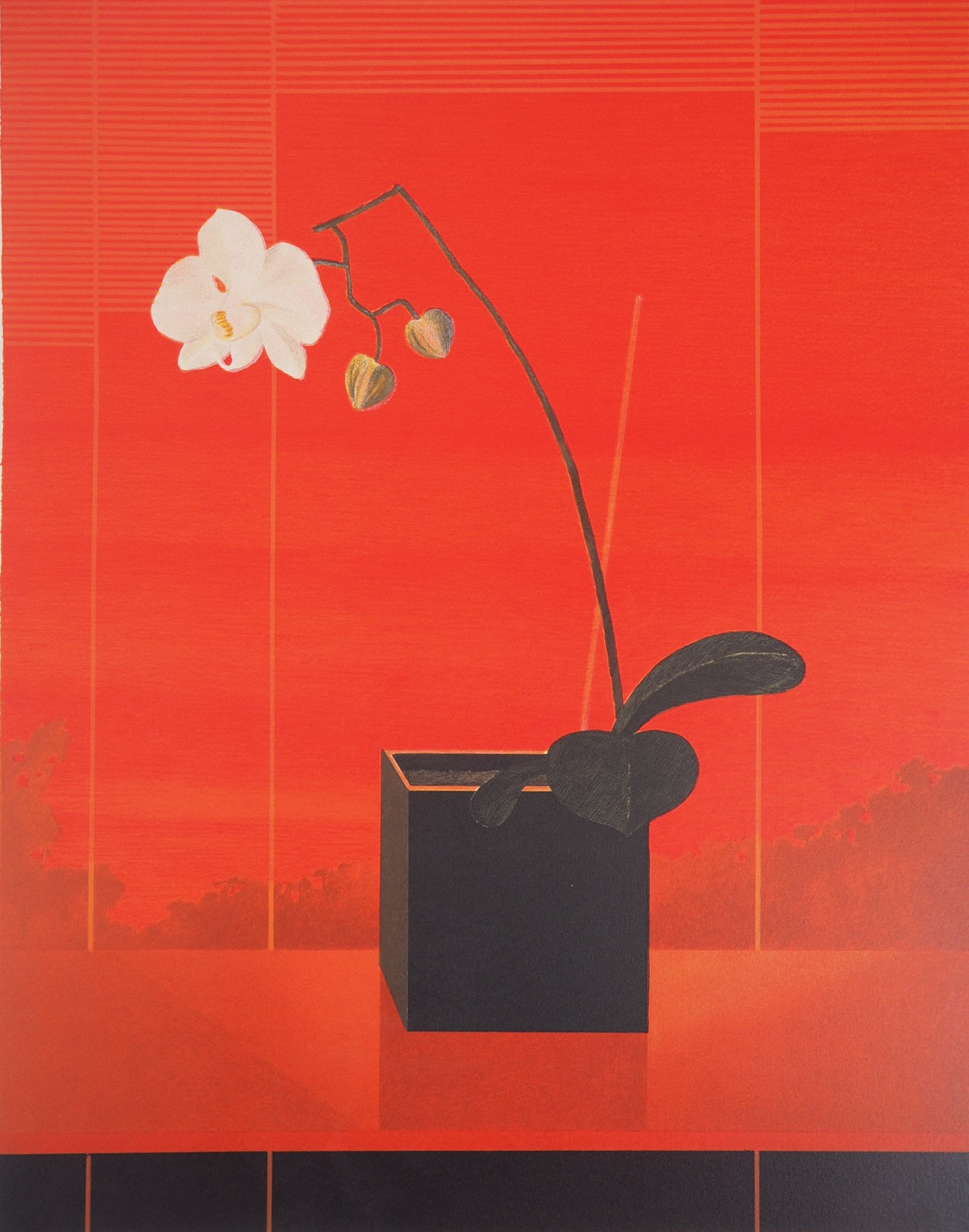 Pierre GARCIA FONS : L'orchidée - Lithographie originale signée