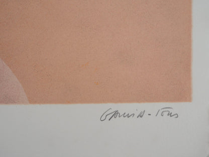 Pierre GARCIA FONS : Cerises devant la fenêtre ouverte - Lithographie originale signée et dédicacée