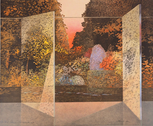 Pierre GARCIA FONS : Vue de la fenêtre - Lithographie originale signée et dédicacée