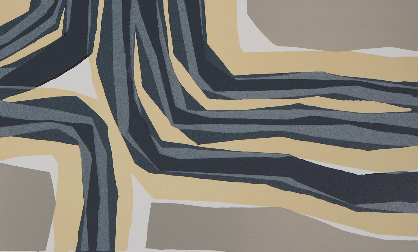 Raoul UBAC : Composition en beige - Lithographie signée