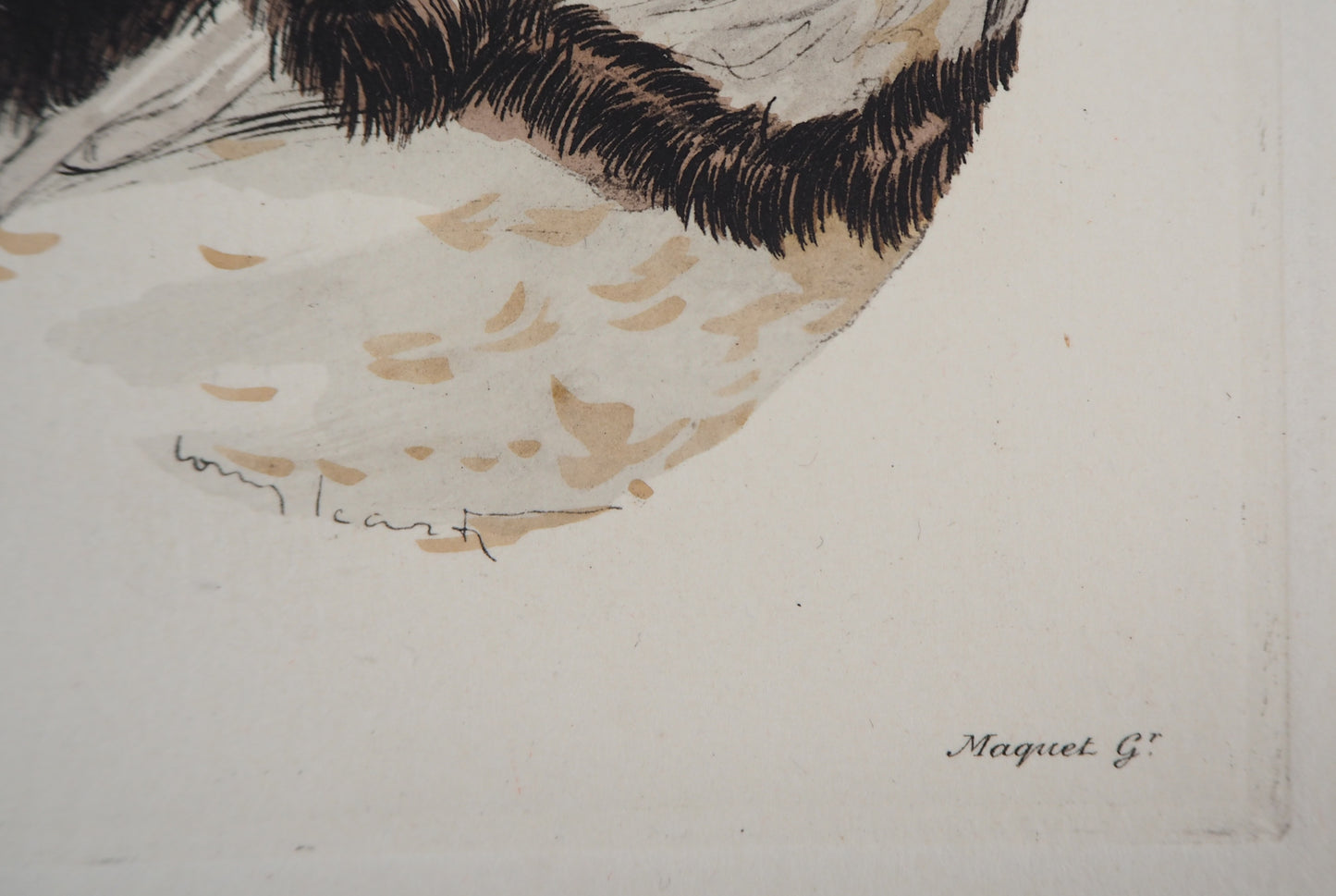 Louis ICART : Jeune femme rêveuse - Gravure originale signée