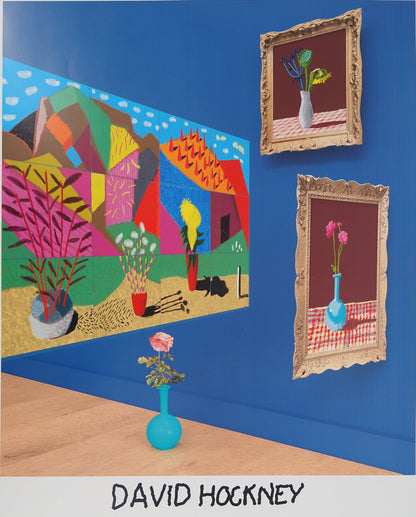 David HOCKNEY : 20 Flowers and Some Bigger Pictures - Affiche originale en couleurs