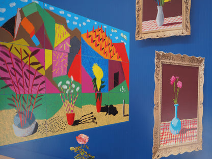 David HOCKNEY : 20 Flowers and Some Bigger Pictures - Affiche originale en couleurs
