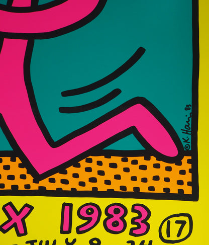 Keith HARING : Swing Yellow - Montreux Jazz Festival - Sérigraphie originale signée